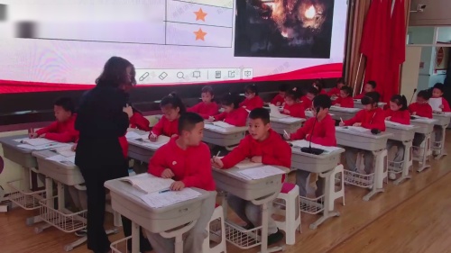 《山行》部编版三上语文2024年秋古诗文拓展阅读现场比赛视频