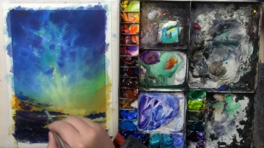 零基础水彩风景绘画54课：从入门到精通